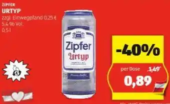 Hofer Zipfer urtyp Angebot