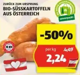 Hofer bio-süsskartoffeln aus österreich Angebot