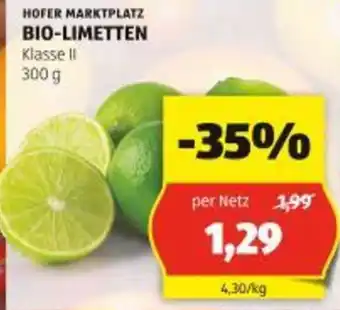 Hofer bio-limetten Angebot