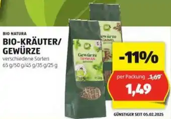 Hofer Bio-kräuter/ gewürze Angebot