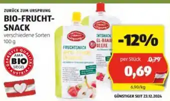 Hofer bio-frucht- snack Angebot