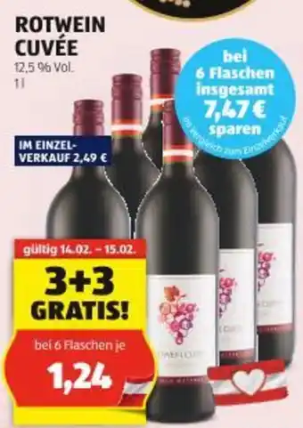 Hofer Rotwein cuvée Angebot