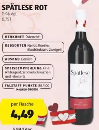 Hofer Spätlese rot Angebot