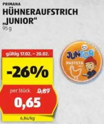 Hofer Hühneraufstrich „junior Angebot