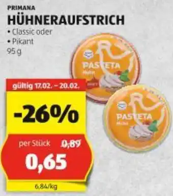 Hofer Hühneraufstrich Angebot