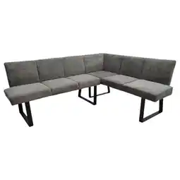 Möbelix Eckbank Grau Eisen/Polyester Leinenoptik Tampa 190x150 cm Angebot