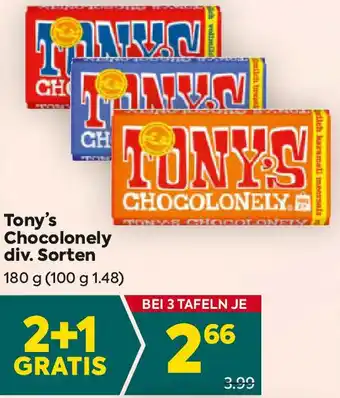 Billa Tony's Chocolonely Schokolade Angebot