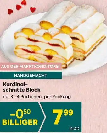 Billa Kardinal- schnitte Block Angebot