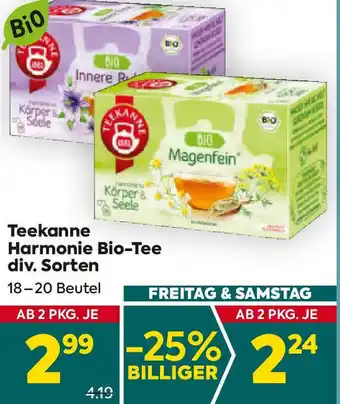 Billa Teekanne Harmonie Bio-Tee Angebot