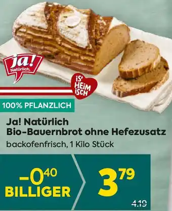 Billa Bio-Bauernbrot ohne Hefezusatz Angebot