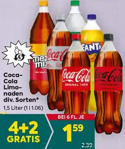Billa Coca- Cola Limo- naden Angebot