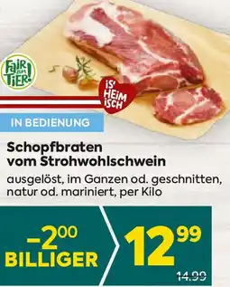 Billa Schopfbraten vom Strohwohlschwein Angebot