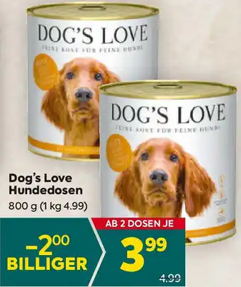 Billa Dog's Love Hundedosen Angebot