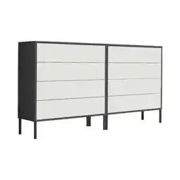 Möbelix Sideboard Mailand1b:158cm Anthrazit/Weiß Angebot