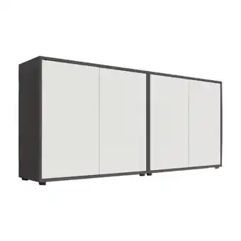 Möbelix Sideboard Mailand2b:158cm Weiß/Anthrazit Angebot