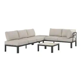 Möbelix Loungegarnitur 4-Tlg Bordeaux Metall/Kunststoff mit Kissen Angebot