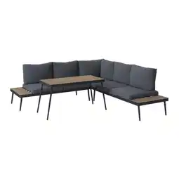 Möbelix Loungegarnitur 3-Tlg Brügge Metall/Kunststoff mit Kissen Angebot