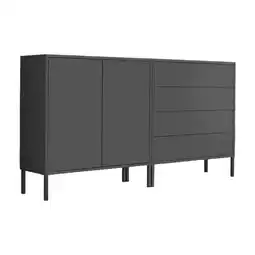 Möbelix Sideboard Mailand 3 B: 158 cm Anthrazit Angebot