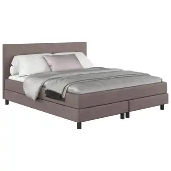 Möbelix Boxbett mit Topper Andorra 180x200 cm Taupe Angebot