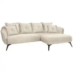 Möbelix Ecksofa Baggio Beige, Schwarz, S: 277x162 cm Angebot