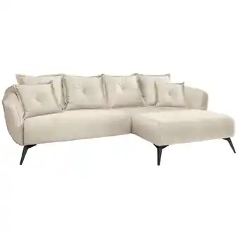 Möbelix Ecksofa Baggio Beige, Schwarz, S: 277x162 cm Angebot