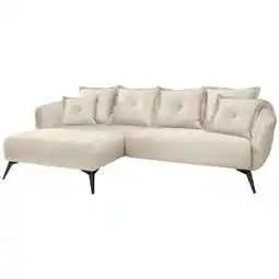 Möbelix Ecksofa Baggio Beige, Schwarz, S: 162x277 cm Angebot