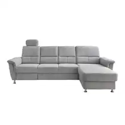 Möbelix Ecksofa mit Relaxfunktion Parole Silberfarben Chenille Angebot