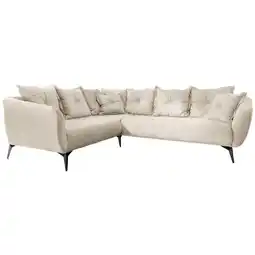 Möbelix Ecksofa Baggio Beige, Schwarz, S: 247x276 cm Angebot