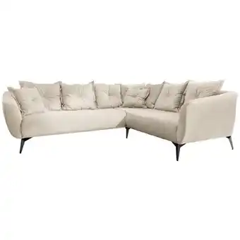 Möbelix Ecksofa Baggio Beige, Schwarz, S: 276x247 cm Angebot