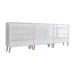 Möbelix Sideboard Mailand 4 B: 237cmweiß/Eiche Angebot