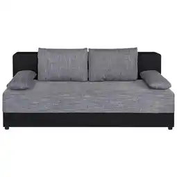 Möbelix Schlafsofa mit Bettkasten Lucy Schwarz/Grau Angebot