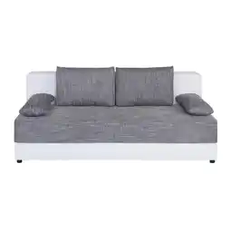 Möbelix Schlafsofa mit Bettkasten Lucy Weiß/Grau Angebot