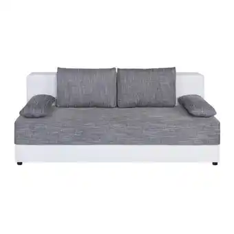 Möbelix Schlafsofa mit Bettkasten Lucy Weiß/Grau Angebot