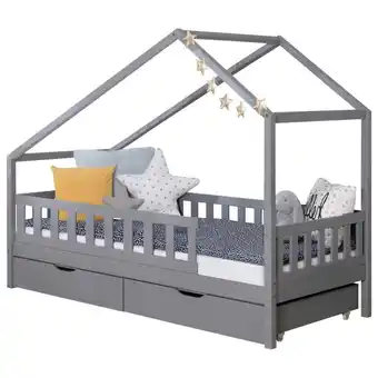 Möbelix Hausbett Lou Bettschublade Hellgrau B: 90 cm Angebot