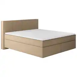 Möbelix Boxspringbett mit Topper Delia 180x200 cm Hellbraun Angebot