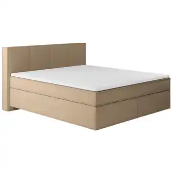 Möbelix Boxspringbett mit Topper Delia 180x200 cm Hellbraun Angebot