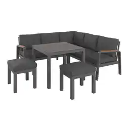 Möbelix Loungegarnitur 4-Tlg Sorrent Metall/Textil/Glas mit Kissen Angebot