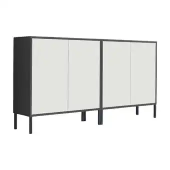 Möbelix Sideboard Mailand 2b:158cmweiß/Anthrazit Angebot