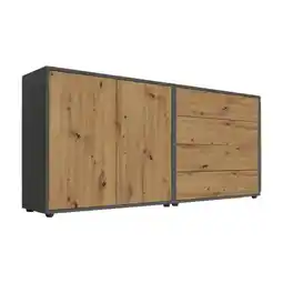 Möbelix Sideboard Mailand3b:158cmanthrazit/Eiche Angebot