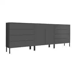 Möbelix Sideboard Mailand 4 B: 237 cm Anthrazit Angebot