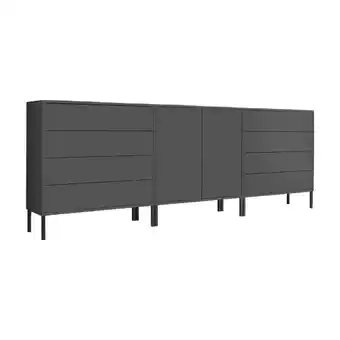 Möbelix Sideboard Mailand 4 B: 237 cm Anthrazit Angebot