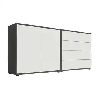 Möbelix Sideboard Mailand3b:158cm Anthrazit/Weiß Angebot