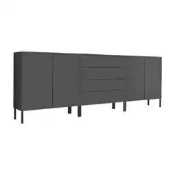 Möbelix Sideboard Mailand 5 B: 237 cm Anthrazit Angebot