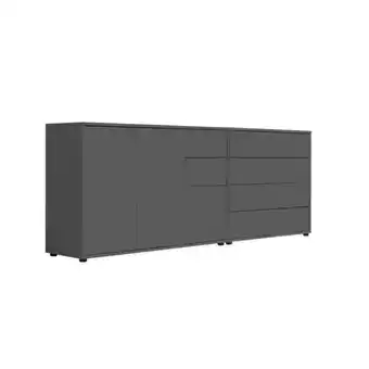 Möbelix Sideboard Mailand 9 B: 184,5cm Anthrazit Angebot