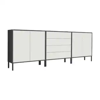 Möbelix Sideboard Mailand5b:237cm Weiß/Anthrazit Angebot