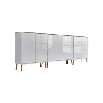 Möbelix Sideboard Mailand6 B: 263,5cm Weiß/Eiche Angebot