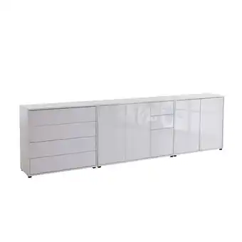 Möbelix Sideboard Mailand 7 B: 263,5 cm Weiß Angebot