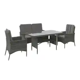 Möbelix Loungegarnitur 4-Tlg Verona Metall/Kunststoff/Glas +kissen Angebot