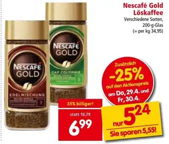 Interspar Nescafé Gold Löskaffee Löskaffee 200 g Angebot