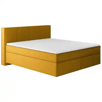 Möbelix Boxspringbett mit Topper Delia 180x200 cm Senfgelb Angebot